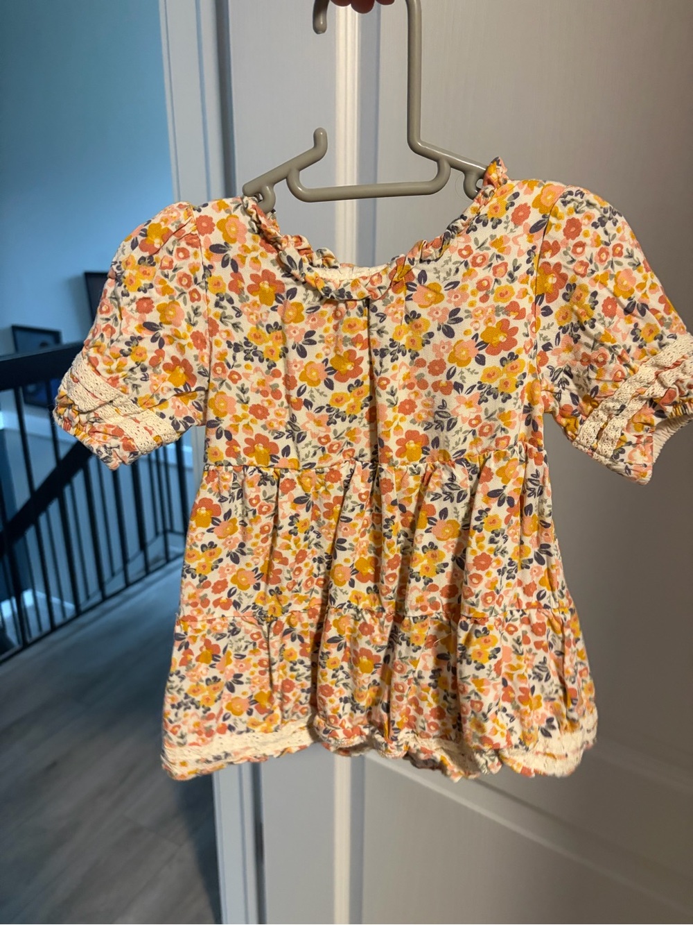Rachel Zoe Yellow & Pink Floral Puff-Sleeve Dress